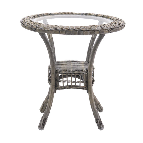 Carolina 30" Diameter All-Weather Wicker Bistro Dining Table with Glass Top - Pier 1