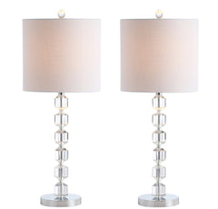 Cary Modern Stacked Crystal/Metal LED Table Lamp - Pier 1