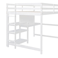 Chloe Loft Bed with Shelves - Pier 1