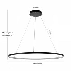 Circulo Metal Round Modern Contemporary LED Integrated Pendant - Pier 1