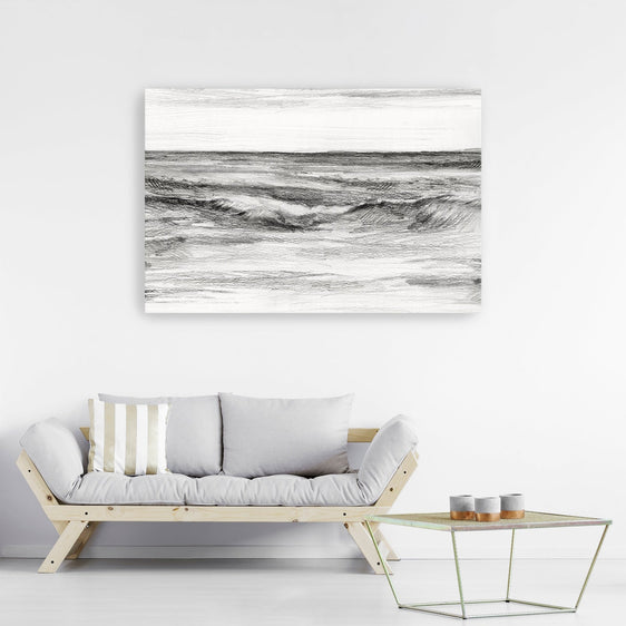 Clashing White Waves Canvas Giclee - Pier 1