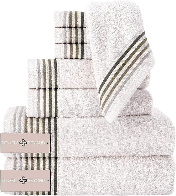 Classic Turkish Towels Genuine Cotton Soft Absorbent 8 Piece Dimora Towel Set With 2 Bath Towel 2 Hand Towel And 4 Washcloth - Pier 1