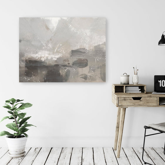 Contemporary Gray Abstract landscape Canvas Giclee - Pier 1