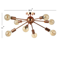 Copper Light Sputnik Metal LED FlushMount - Pier 1