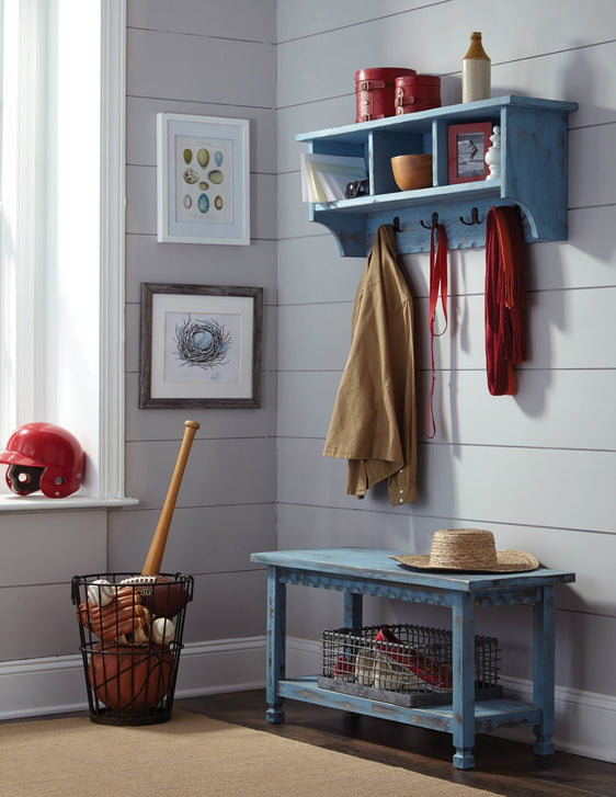 Country-Cottage-Coat-Hooks-and-Bench-Set-Benches