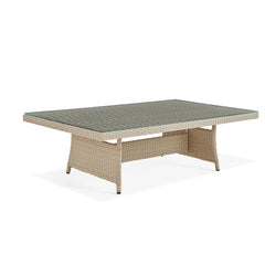 Cream Canaan All-weather Wicker Outdoor 57" Coffee Table - Outdoor Seating