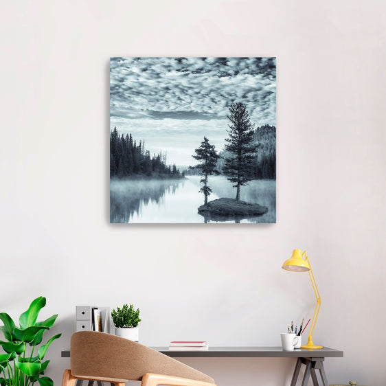 Island in the Morning Mist I Canvas Giclee Wall Art