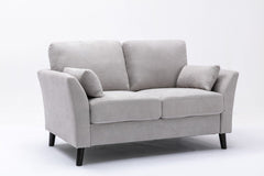 Damian Living Room Set with Woven Fabric Sofa, Loveseat and Chair - Pier 1