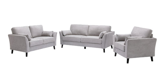 Damian Living Room Set with Woven Fabric Sofa, Loveseat and Chair - Pier 1