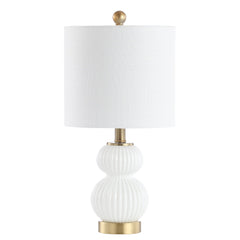 Daphne Ribbed Metal/Glass LED Table Lamp - Pier 1