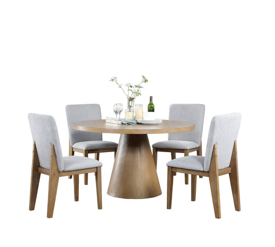 Delphine 5 Piece Dining Set with Round Dining Table and 4 Chairs - Pier 1