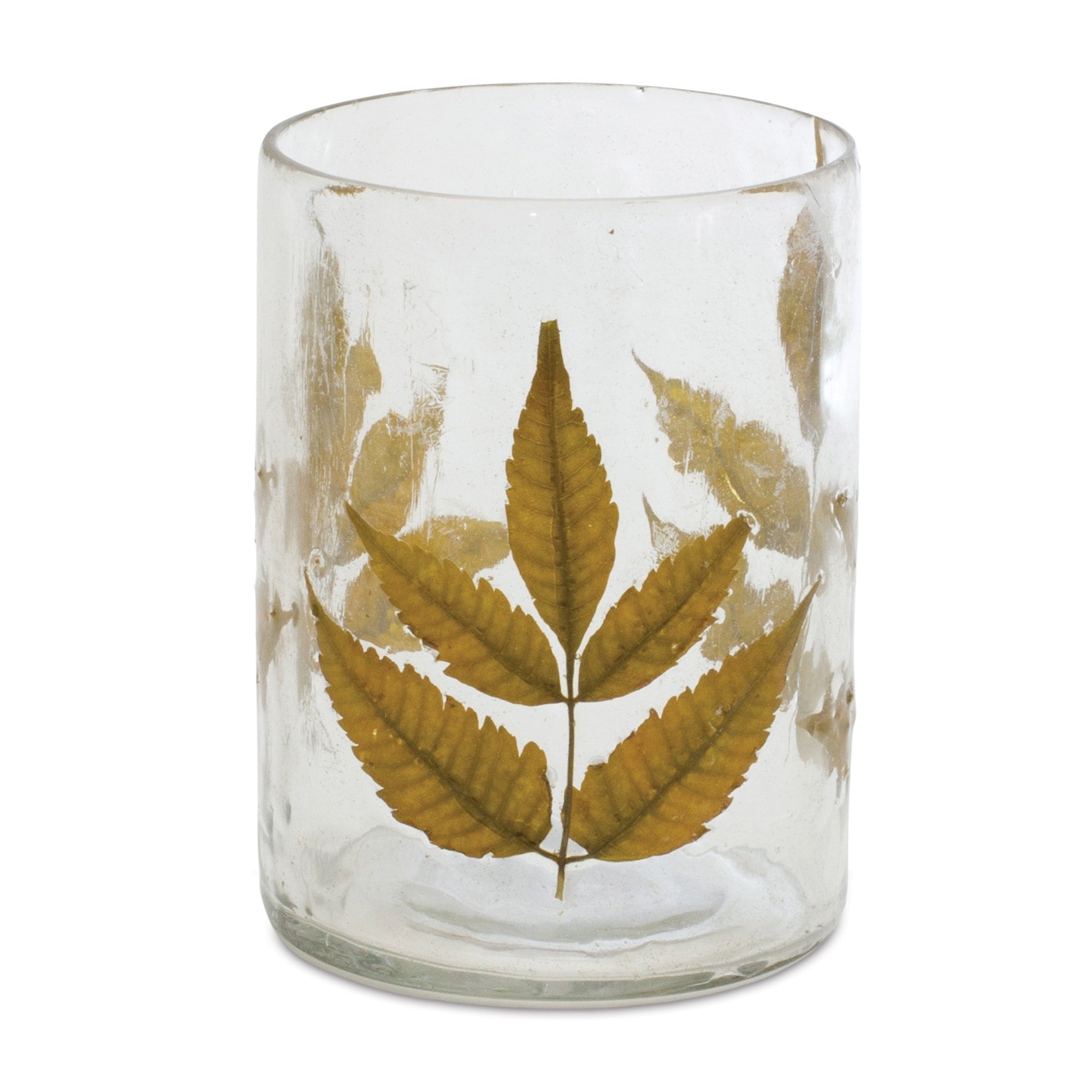 Dried-Leaf-Candle-Holder,-Set-of-3-Candle-Holders
