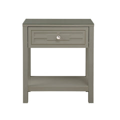 Dylan Wooden Nightstand with Glass Top and Drawer - Pier 1
