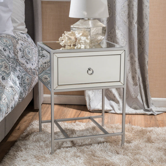 Side Table with One Drawer and The Mirror Plate