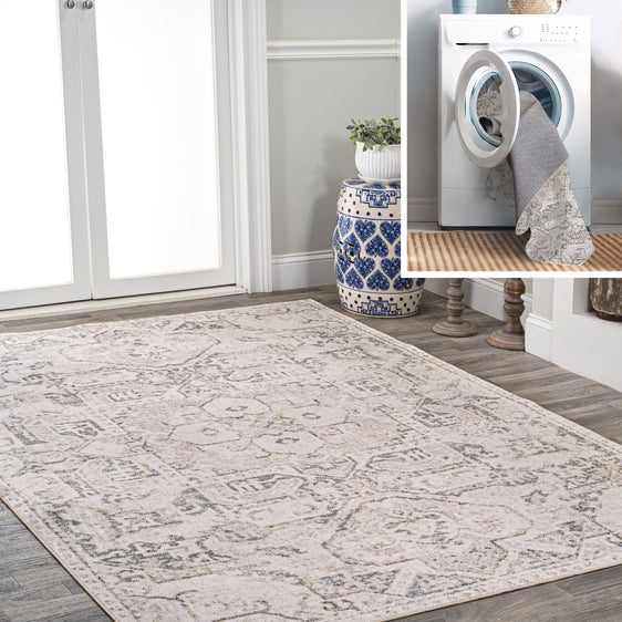 Edith-Distressed-Medallion-Low-Pile-Machine-Washable-Area-Rug-Rugs