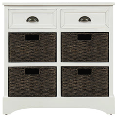 Elena Rustic Modern Farmhouse Style Compact Storage Cabinet with 2 Drawers - Pier 1