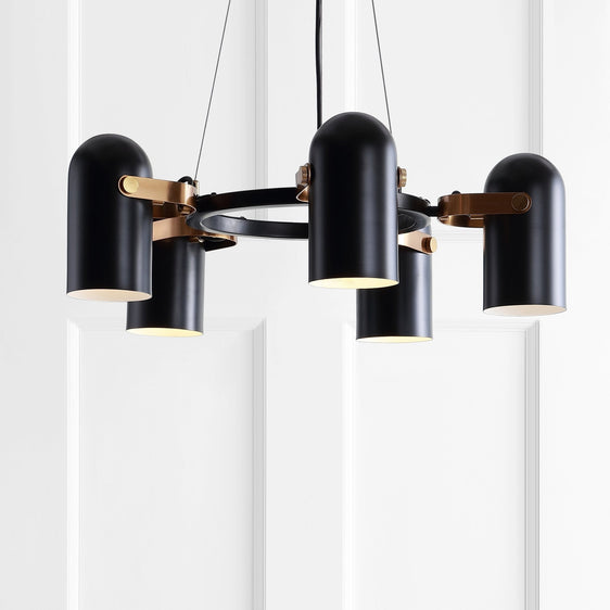 Eugenio-Black/Brass-Gold-Adjustable-Metal-LED-Pendant-Pendant-Lights