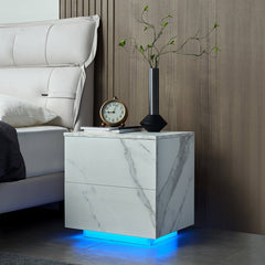 Fables Modern 2 Drawers Nightstand with LED Strip Lights - Pier 1