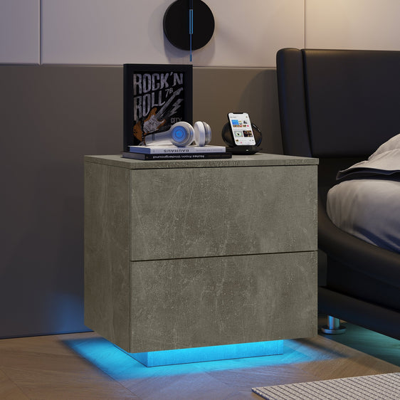 Fables-Modern-2-Drawers-Nightstand-with-LED-Strip-Lights-Nightstands