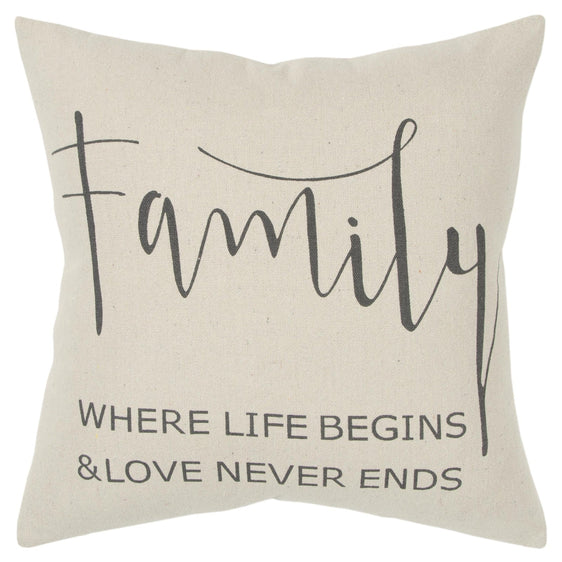 Family 100% Cotton Sentiment Pillow - Pier 1