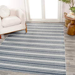 Fawning Two-Tone Striped Classic Low-Pile Machine-Washable Area Rug - Pier 1