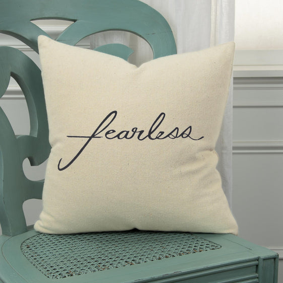 Fearless-100%-Cotton-Canvas--Sentiment--Inked-Pillow-Decorative-Pillows