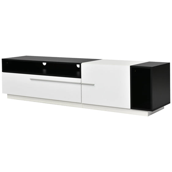 Fisher TV Stand with Silver Handles, UV High-Gloss Media Console - Pier 1
