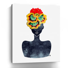 Flower Crown Silhouette IV Canvas Giclee - Pier 1
