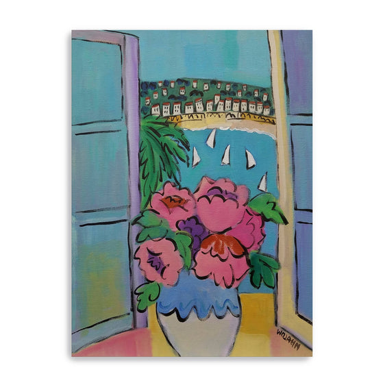 Flowers-At-The-Window-Canvas-Giclee-Wall-Art-Wall-Art