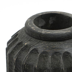 Fred Large Black Wood Vase - Pier 1