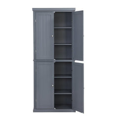Freestanding Tall Kitchen Pantry, 72.4" with 4 Doors and Adjustable Shelves - Pier 1