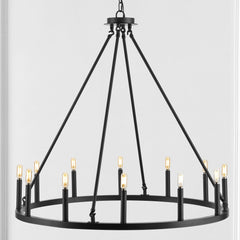 Gio Light Iron Classic Industrial Ring LED Chandelier - Pier 1