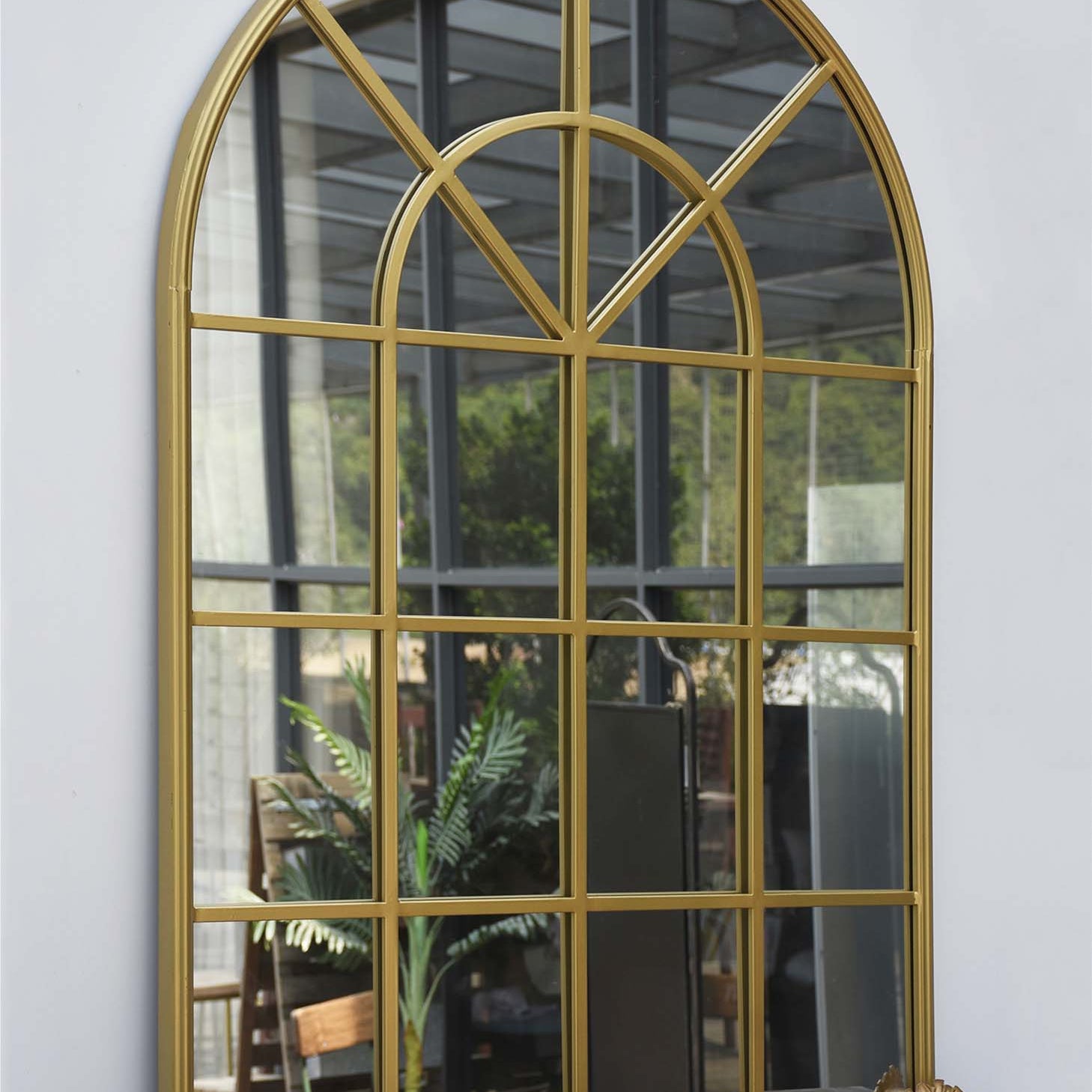 Gold-Large-Arched-Metal-Framed-Wall-Mirror-Mirrors