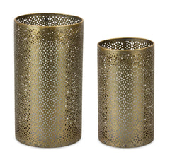 Gold Ornamental Punched Metal Candle Holder, Set of 4 - Pier 1