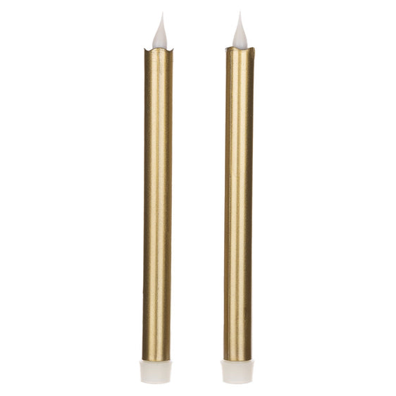 Gold-Simplux-Designer-LED-Taper-Candle-with-Remote,-Set-of-2-Candles