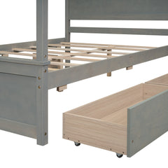 Grant Canopy Bed with Four Drawers - Pier 1