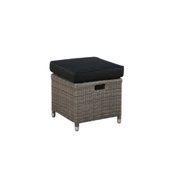 Gray Monaco All-weather Outdoor 17" Square Ottomans, Set of 2 - Pier 1