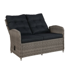 Gray Monaco All-weather Outdoor Two-seat Reclining Bench - Pier 1