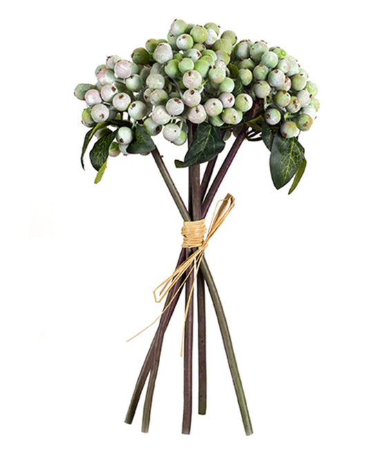 Green-Berry-Floral-Bundles,-Set-of-12-Faux-Florals