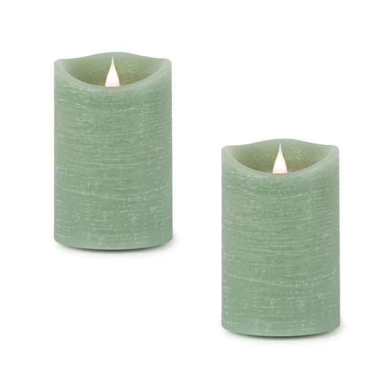Green-Simplux-LED-Designer-Wax-Candle-with-Remote,-Set-of-2-Candles-and-Accessories