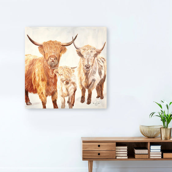 Hairy Highland Cattle Canvas Giclee - Pier 1