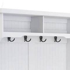 Hall Tree with Coat Rack 4 Hooks and Storage Bench - Pier 1