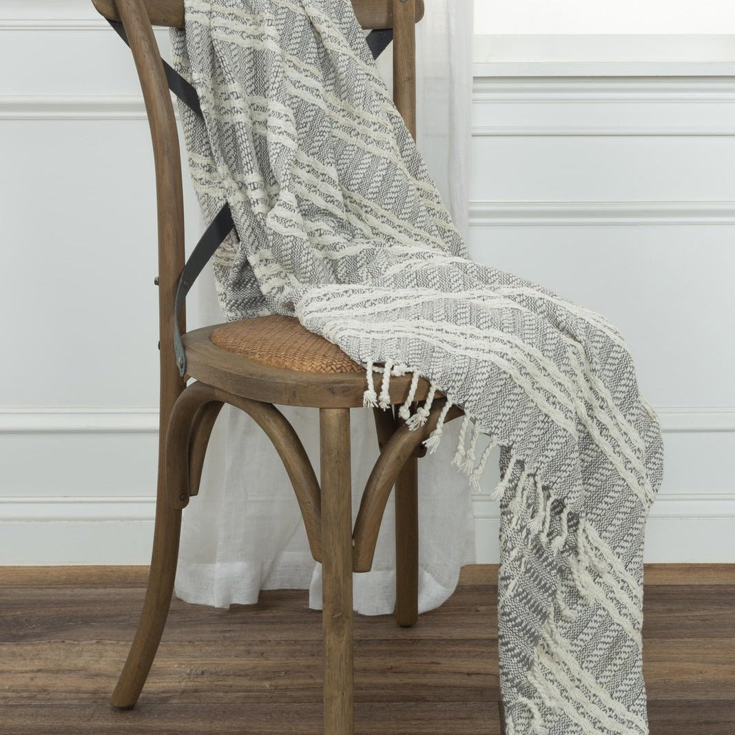 Hand-loomed-Stripe-100%-Cotton-Throw-Throw-Blankets