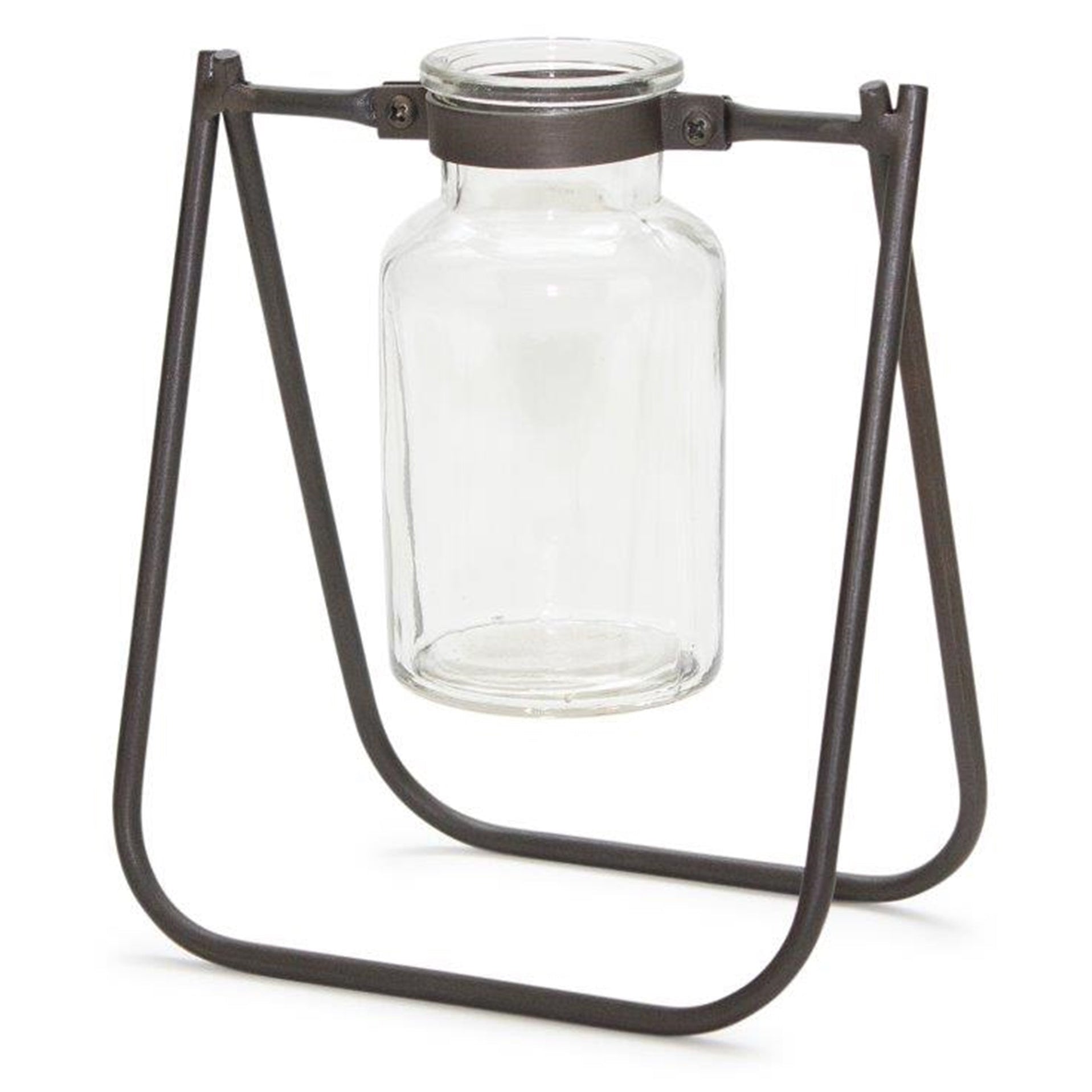 Hanging Glass Jar Vase with Metal Stand, Set of 2 - Pier 1