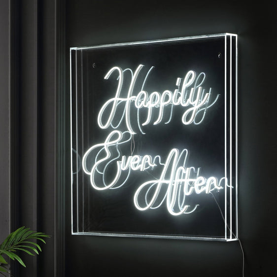 Happily-Ever-After-Square-Contemporary-Glam-Acrylic-Box-USB-Operated-LED-Neon-Light-Decorative-Lighting