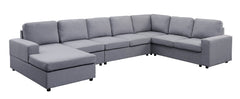 Hayden Linen 7 Seater Sectional Sofa Reversible - Pier 1