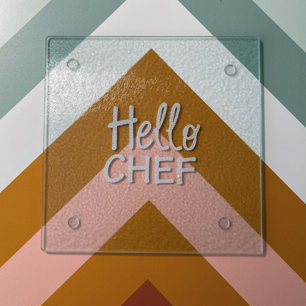 "Hello Chef" Talking Glass Cutting Board - Cutting Boards