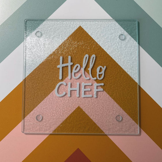 "Hello Chef" Talking Glass Cutting Board - Cutting Boards