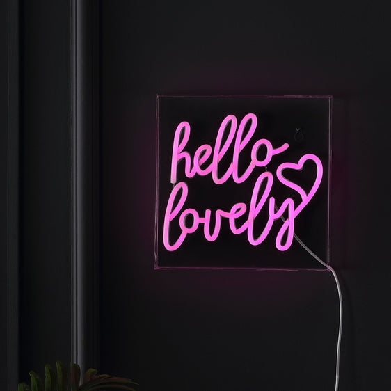 Hello-Lovely-Square-Contemporary-Glam-Acrylic-Box-USB-Operated-LED-Neon-Light-Decorative-Lighting