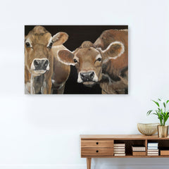 Hello There Cows Canvas Giclee - Pier 1